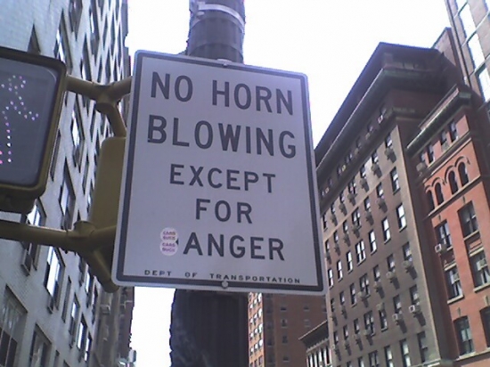 No hoen blowing except for anger